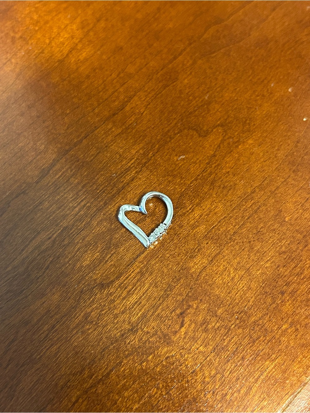 10K White Gold Diamond Accent Heart Pendant (Pendant Only) - Picture 3 of 3